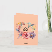 Elegant Floral 62. Geburtstagsparty Einladung (Rückseite)