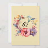 Elegant Floral 62. Geburtstagsparty Einladung (Rückseite)