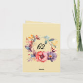 Elegant Floral 62. Geburtstagsparty Einladung (Rückseite)