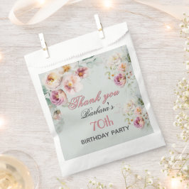 *Elegant Floral 70th Birthday  Geschenktütchen