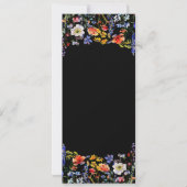 Elegant Floral 80. Geburtstag Programm Black (Rückseite)