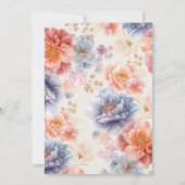 Elegant Floral 80. Geburtstagsparty Einladung (Rückseite)