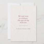 Elegant Floral 80th Birthday Save the Date Card (Rückseite)