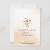 Elegant Floral 95th Birthday - 95 Save The Date (Rückseite)