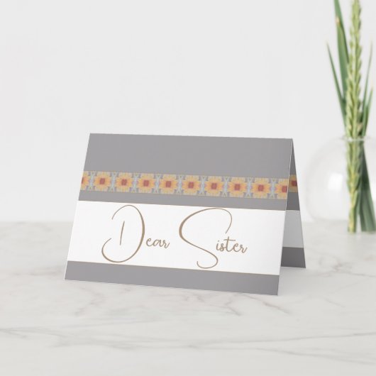 Elegant floral Accented Karte (Vorderseite)