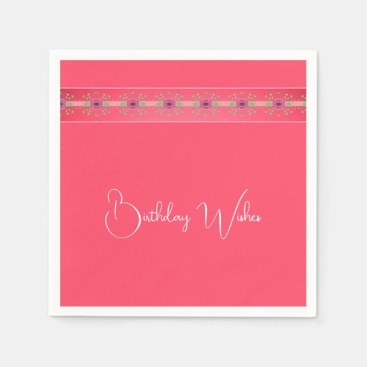 Elegant floral Accented Serviette (Vorderseite)