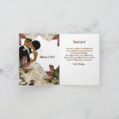 Elegant Floral American Wedding Vielen Dank Dankeskarte (Innenseite)