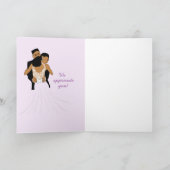 Elegant Floral American Wedding Vielen Dank Karte (Innenseite)