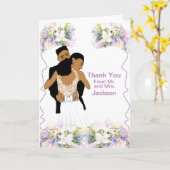 Elegant Floral American Wedding Vielen Dank Karte (Gelbe Blume)