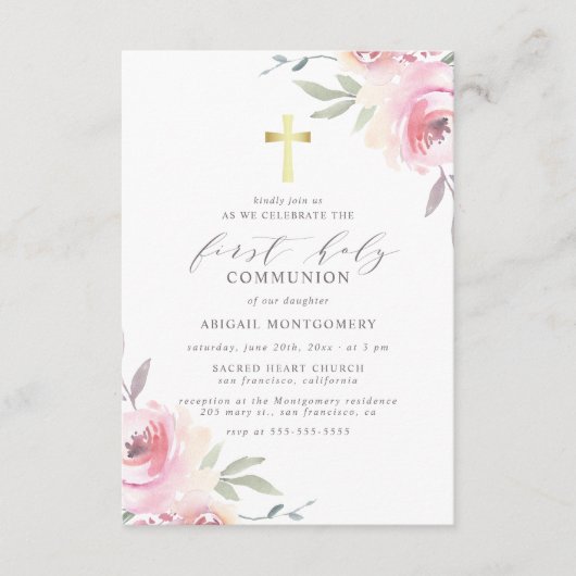 Elegant Floral Ankündigung (Vorderseite)