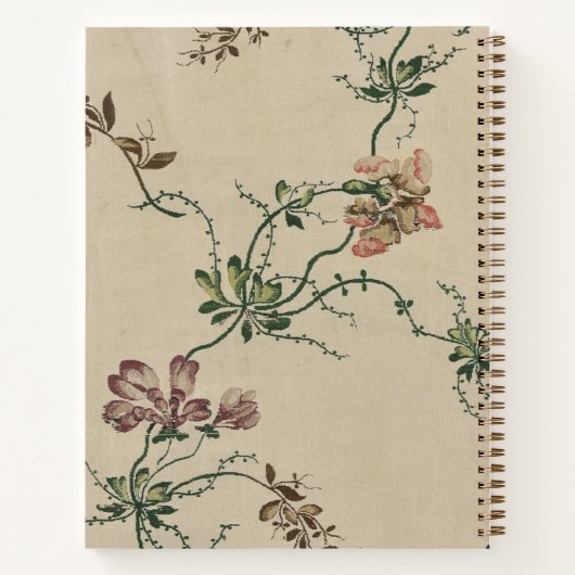 Elegant Floral Antique Pattern Notizblock (Rückseite)