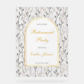 Elegant Floral Arch Retirement Party Welcome Acrylschild (Vorderseite)