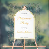 Elegant Floral Arch Retirement Party Welcome Acrylschild (Neutral)