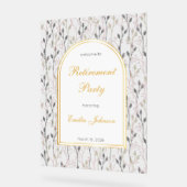 Elegant Floral Arch Retirement Party Welcome Acrylschild (Winkel)