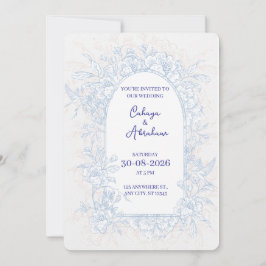 Elegant Floral Arch Wedding Invitation  Einladung