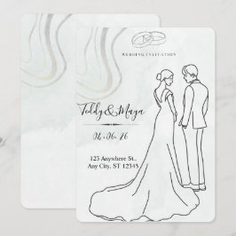 Elegant Floral Arch Wedding Suite Einladung