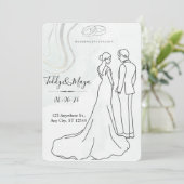 Elegant Floral Arch Wedding Suite Einladung (Stehend Vorderseite)