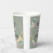 Elegant Floral Baby Shower 8oz Pappbecher (Rechts)