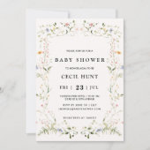 Elegant Floral Baby Shower Einladung (Vorderseite)