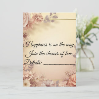 Elegant Floral Baby Shower Invitation  Einladung