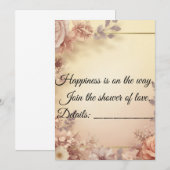 Elegant Floral Baby Shower Invitation  Einladung (Vorne/Hinten)