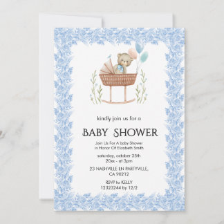 Elegant Floral Baby Shower Invitation Einladung