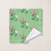Elegant Floral Badhandtuch Set (Waschlappen)