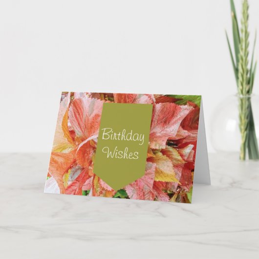 Elegant Floral Birthday Karte (Vorderseite)