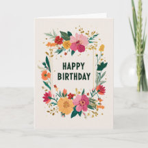 Elegant Floral Birthday Wishes