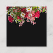Elegant Floral Black Flower Photo Enclosure Card Begleitkarte (Rückseite)