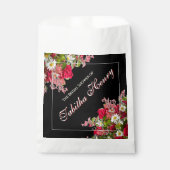 Elegant Floral Black Flower Photo  Geschenktütchen (Vorderseite)