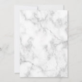 Elegant Floral Black Gold Gray Marble Wedding Einladung (Rückseite)