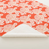 Elegant Floral Blanket with Vintage Charm Sherpadecke (3/4)