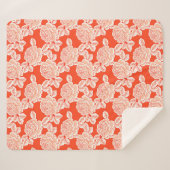 Elegant Floral Blanket with Vintage Charm Sherpadecke (Vorderseite (Horizontal))