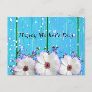 Elegant, Floral, Blau, Baubles, Papierplatte Postkarte