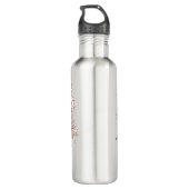 Elegant Floral Bloom Art | Modern Botanical Flower Edelstahlflasche (Rückseite)