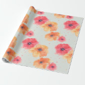 Elegant Floral Blooms Wrapping Paper Roll Geschenkpapier (Ungerollt)