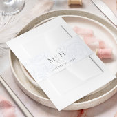 Elegant Floral Blue Ampersand Calligrafy Script Einladungsbanderole