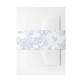 Elegant Floral Blue Einladungsbanderole