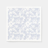 Elegant Floral Blue Serviette (Vorderseite)