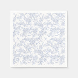Elegant Floral Blue Serviette