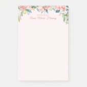 Elegant Floral Blush Pink Rose Peony Post-it Klebezettel (Vorderseite)