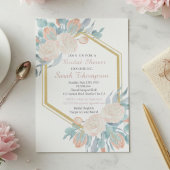 Elegant Floral Boho Brautparty Einladung