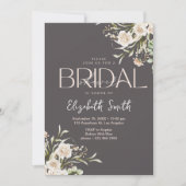 Elegant Floral Boho Bridal Shower Einladung (Vorderseite)