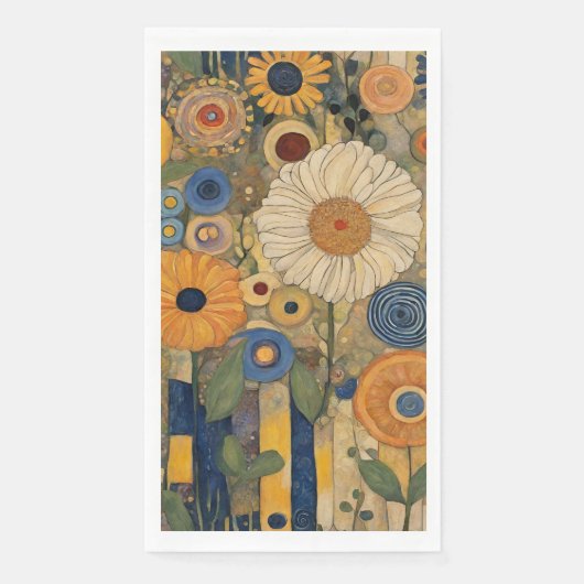 Elegant Floral Boho Erntedank Serviette (Vorderseite)