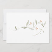 Elegant Floral Boho Greenerity Wedding Foto Save The Date (Rückseite)