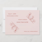 Elegant floral Boho Hochzeit speichern das Datum Save The Date (Vorderseite)