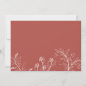 Elegant floral Boho Hochzeit speichern das Datum Save The Date (Rückseite)