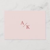 Elegant Floral Boho Hochzeitdetails Begleitkarte (Rückseite)