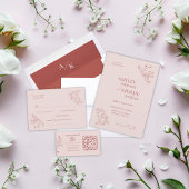 Elegant Floral Boho Hochzeitsbudget Einladung Flyer